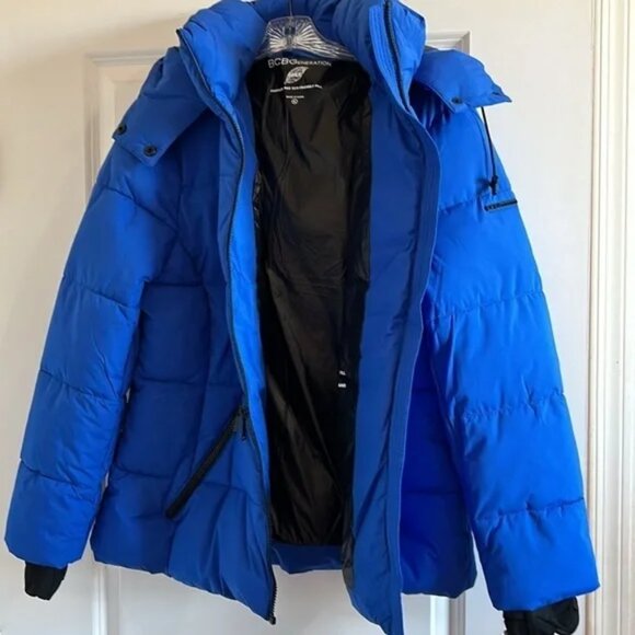 NWT BCBG Generation royal blue parka Feather-free eco-friendly fill Size XL - Picture 9 of 14